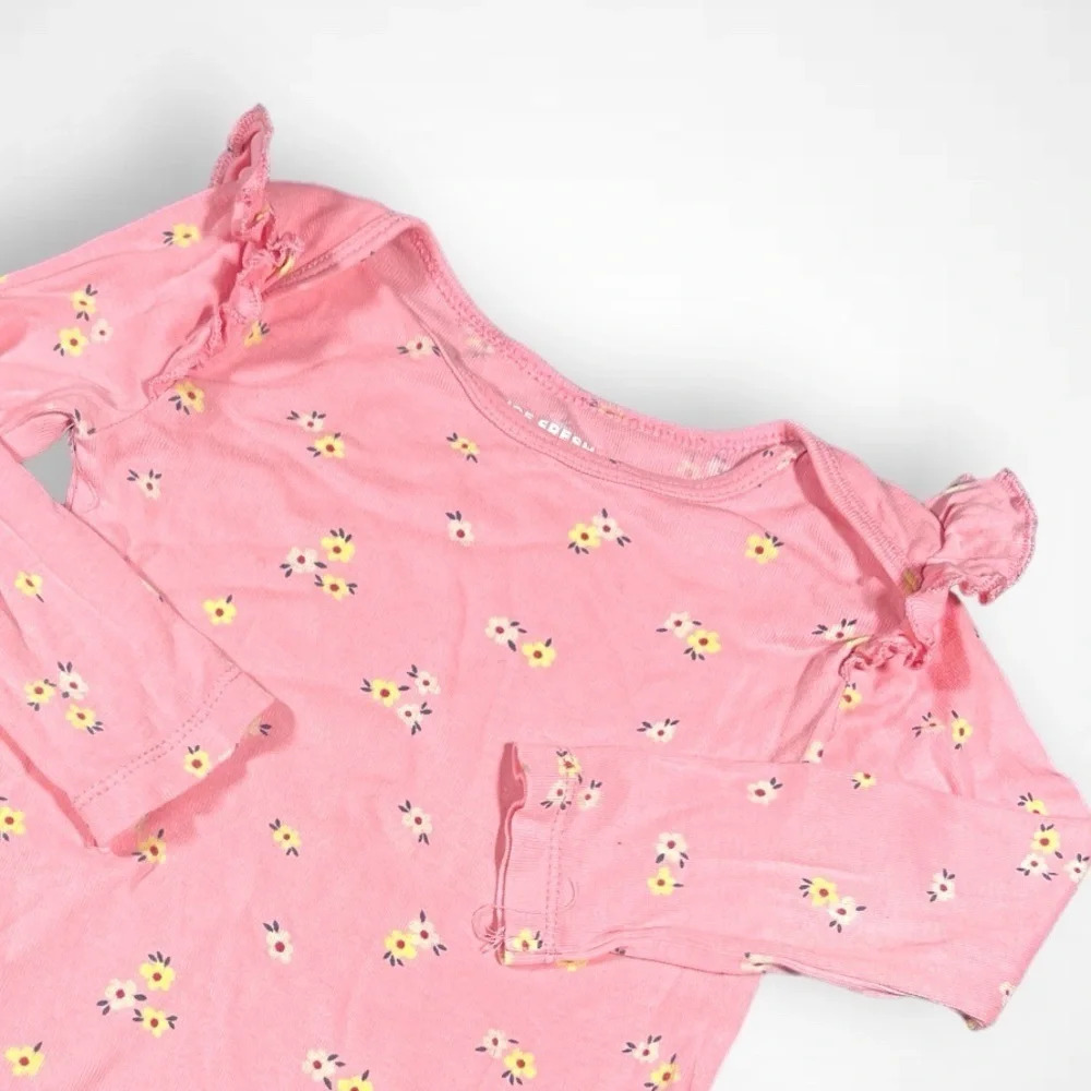 4/$20 Joe Fresh Light Pink Floral Onesie - Picture 2 of 4